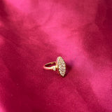 Bague plaqué or marquise